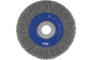 ITM CRIMP WIRE WHEEL BRUSH STEEL 125MM X 18MM, MULTI BORE