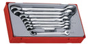 TENG 8PCE REVERSIBLE RATCHET COMBINATION SPANNER SET 8-19MM - TC-TRAY