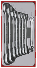TENG 8PCE REVERSIBLE RATCHET COMBINATION SPANNER SET 8-19MM - TC-TRAY