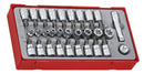 TENG 30PCE 1/4&3/8" DR. TX,TPX & TX-E BIT SOCKET SET - TC-TRAY