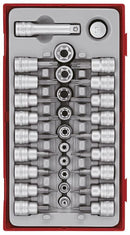 TENG 30PCE 1/4&3/8" DR. TX,TPX & TX-E BIT SOCKET SET - TC-TRAY