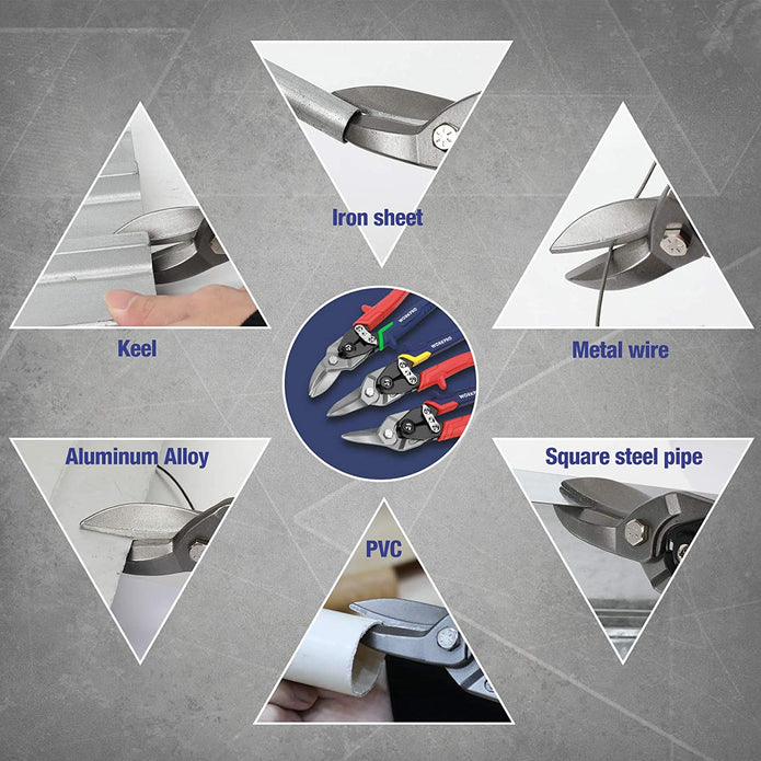 WORKPRO 3PC 250MM (10") AVIATION SNIP SET