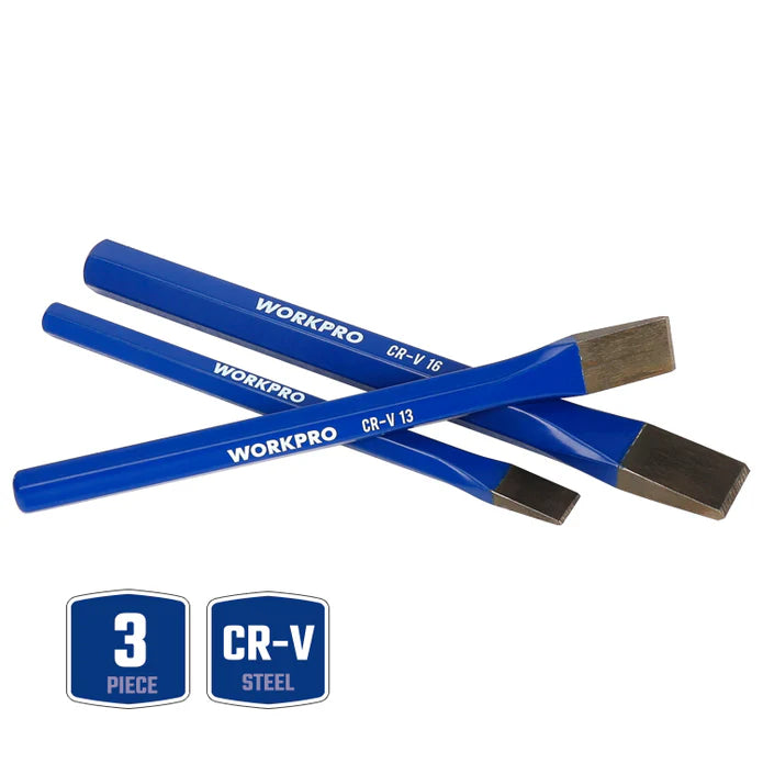 WORKPRO 3PC COLD CHISELS SET