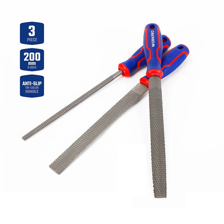WORKPRO 3PC 200MM (8") FILE SET