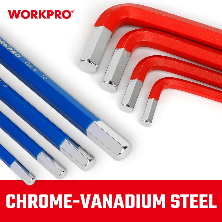 WORKPRO 18PC LONG ARM HEX KEY SET