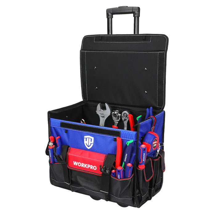 WORKPRO 450MM (18") HEAVY DUTY ROLLING TOOL BAG