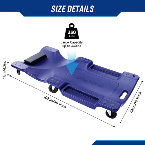 WORKPRO 40" 6 WHEEL HEAVY DUTY PLASTIC CREEPER