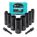 DURATECH 10-Piece3/8" Drive SAE Impact Sockets Set