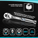 DURATECH 40-Piece Standard (SAE) and Metric Polished Chrome Mechanics Tool Set