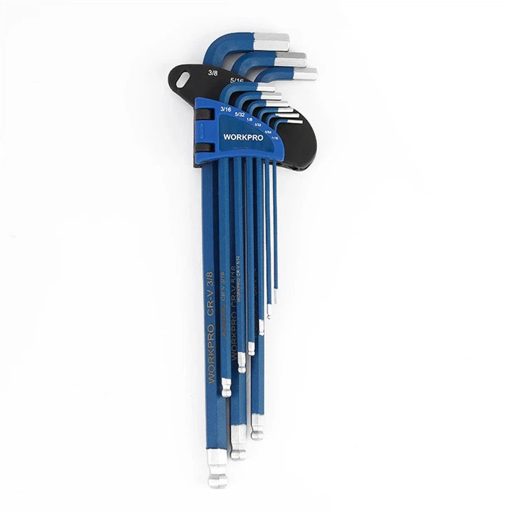 WORKPRO 9PC LONG ARM BALL POINT HEX KEY SET(METRIC)