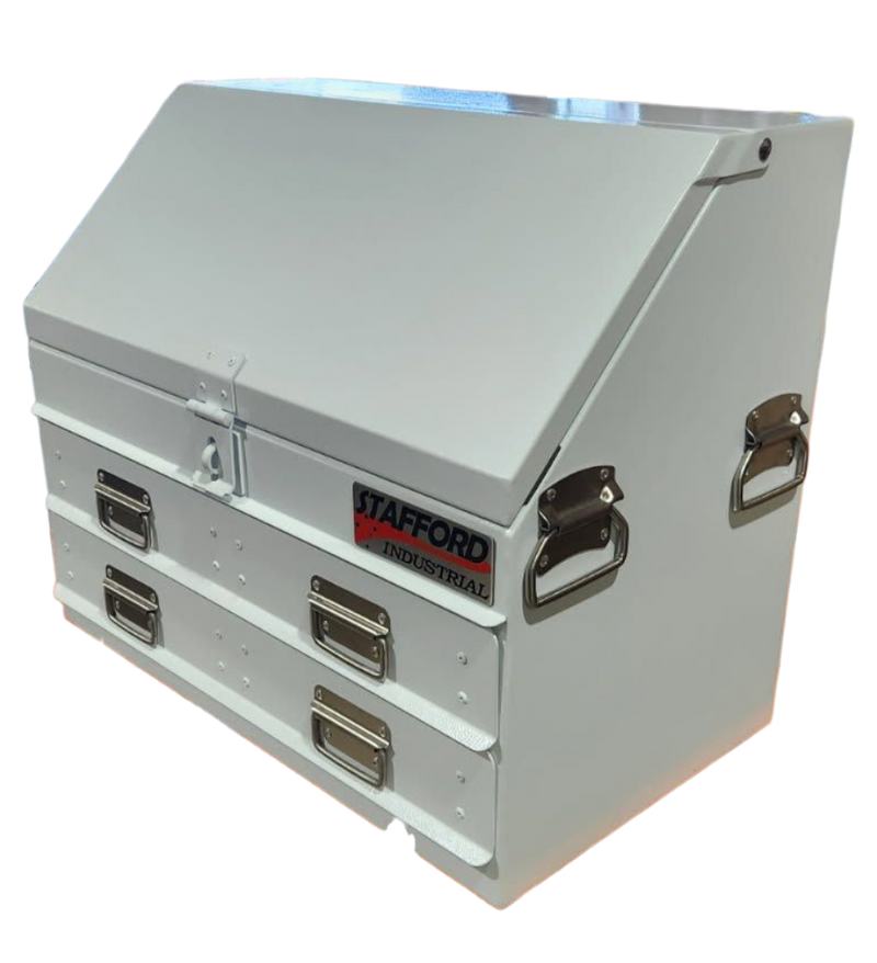STAFFORD TC700 SERIES 2 DR WHITE TOOL BOX ANGLED