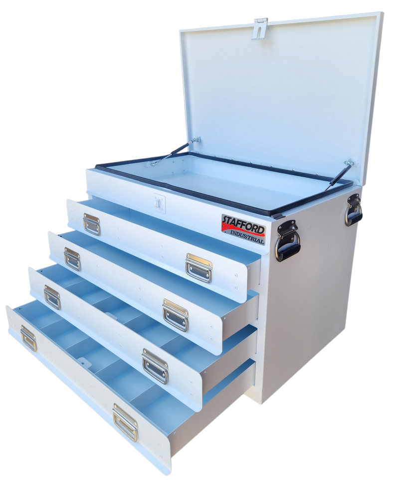 STAFFORD INDUSTRIAL TC880 SERIES 4 DRAWER TRUCK BOX WHITE