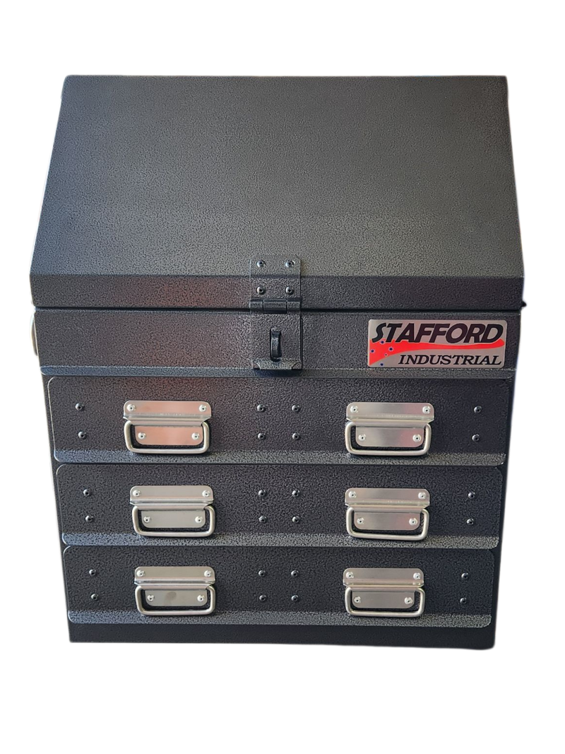 STAFFORD INDUSTRIAL TC550 SERIES UTE BOX 3 DR BLACK UTE BOX ANGLED