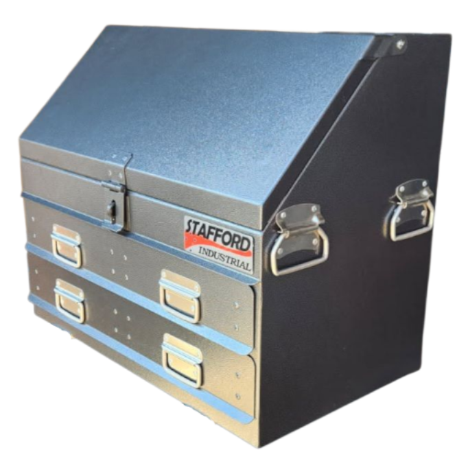 STAFFORD TC700 SERIES 2 DR BLACK TOOL BOX ANGLED