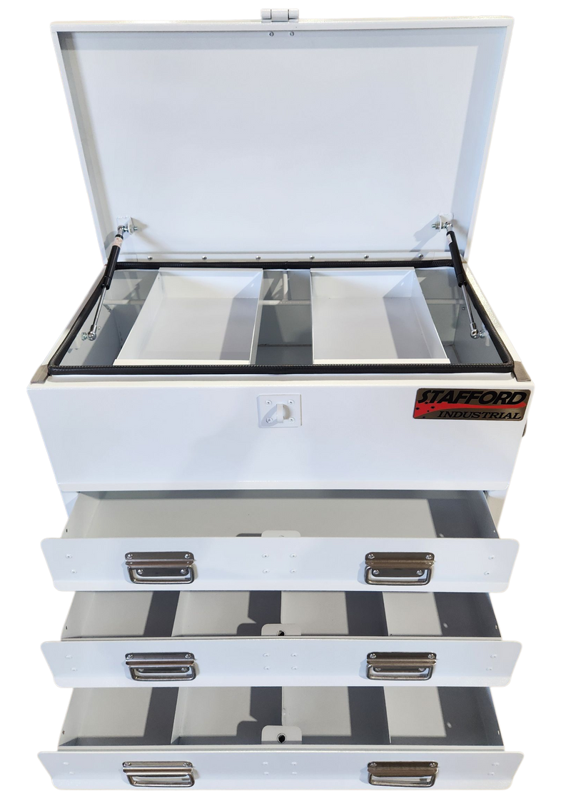 STAFFORD INDUSTRIAL TC700 SERIES 3 DRAWER WHITE TOOLBOX