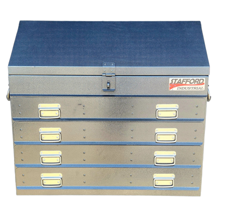 STAFFORD INDUSTRIAL TC880 SERIES 4 DRAWER TRUCK BOX BLACK ANGLED