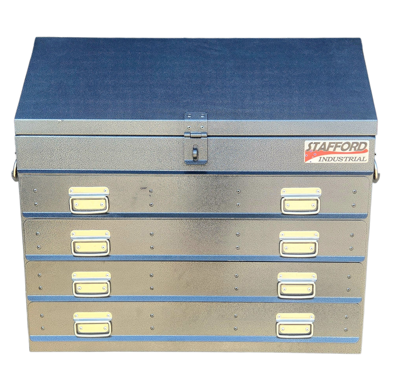 STAFFORD INDUSTRIAL TC880 SERIES 4 DRAWER TRUCK BOX BLACK ANGLED