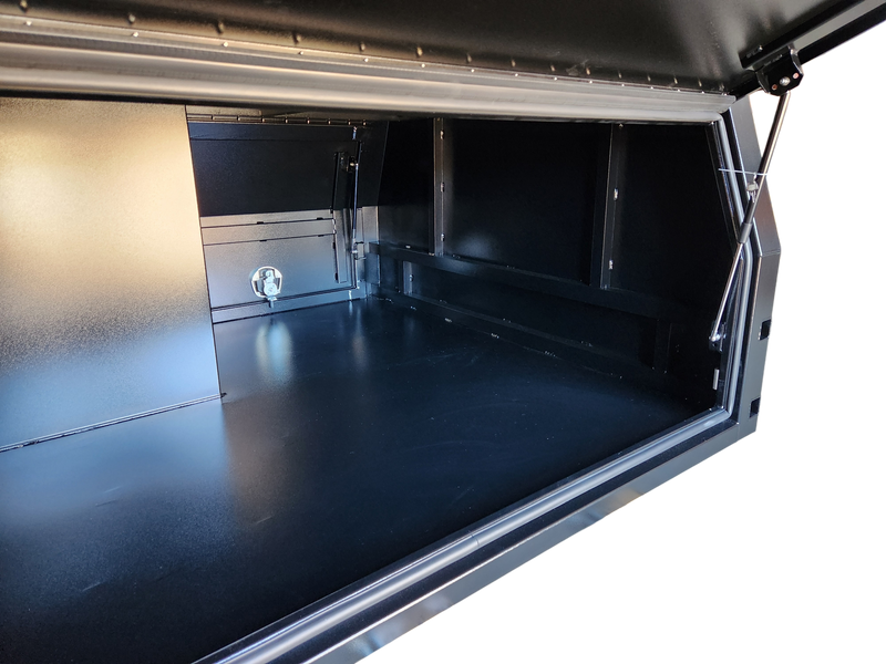 STAFFORD INDUSTRIAL CANOPY WITH 1/4 DOGBOX 3 DOOR BLACK 1800 x 1780 x 860MM 3MM