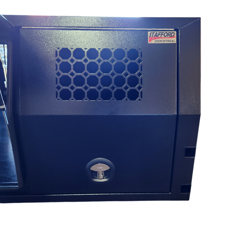 STAFFORD INDUSTRIAL CANOPY WITH 1/4 DOGBOX 3 DOOR BLACK 1800 x 1780 x 860MM 3MM