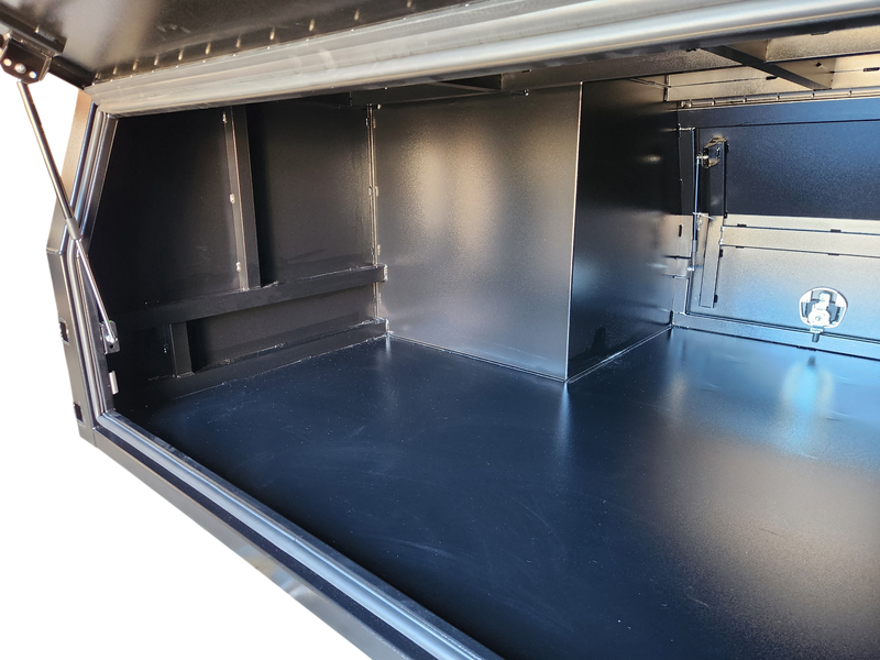 STAFFORD INDUSTRIAL CANOPY WITH 1/4 DOGBOX 3 DOOR BLACK 1800 x 1780 x 860MM 3MM