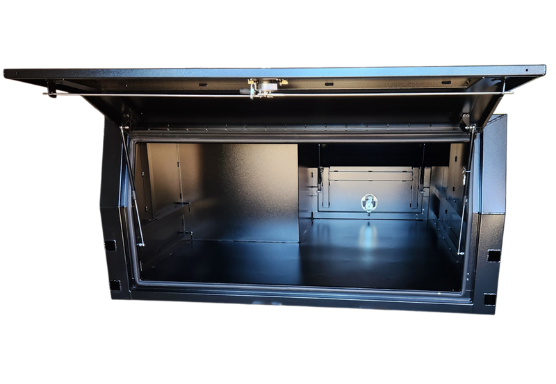 STAFFORD INDUSTRIAL CANOPY WITH 1/4 DOGBOX 3 DOOR BLACK 1800 x 1780 x 860MM 3MM