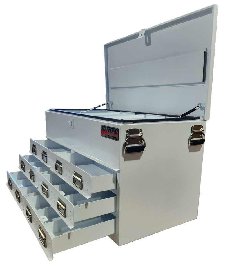 STAFFORD INDUSTRIAL WHITE 1100MM 6 DRAWER UTE BOX