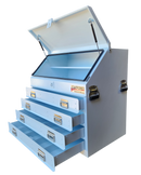 STAFFORD INDUSTRIAL TC880 SERIES 4 DRAWER TRUCK  BOX WHITE ANGLED