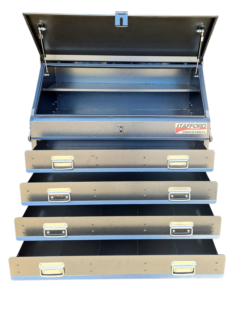 STAFFORD INDUSTRIAL TC880 SERIES 4 DRAWER TRUCK BOX BLACK ANGLED