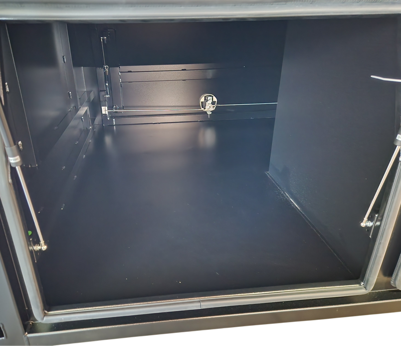 STAFFORD INDUSTRIAL CANOPY WITH 1/4 DOGBOX 3 DOOR BLACK 1800 x 1780 x 860MM 3MM