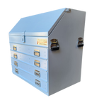 STAFFORD INDUSTRIAL TC880 SERIES 4 DRAWER TRUCK  BOX WHITE ANGLED