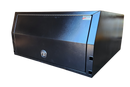 STAFFORD INDUSTRIAL CANOPY WITH 1/4 DOGBOX 3 DOOR BLACK 1800 x 1780 x 860MM 3MM