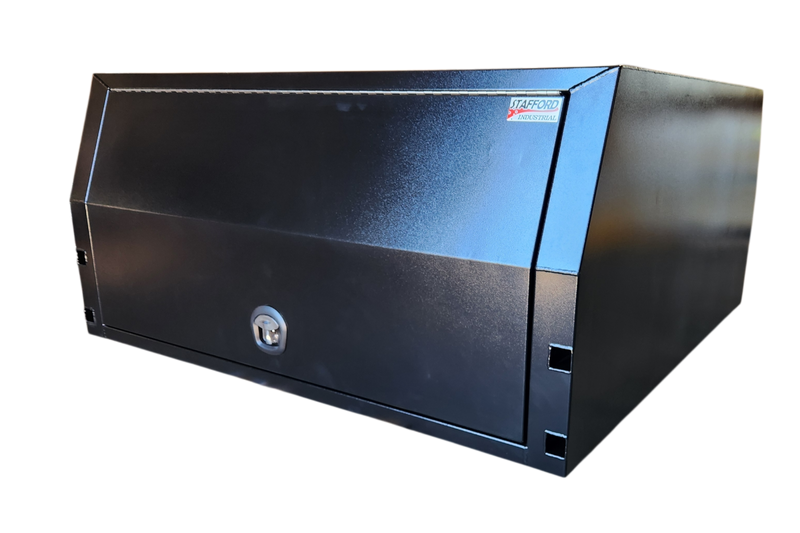 STAFFORD INDUSTRIAL CANOPY WITH 1/4 DOGBOX 3 DOOR BLACK 1800 x 1780 x 860MM 3MM