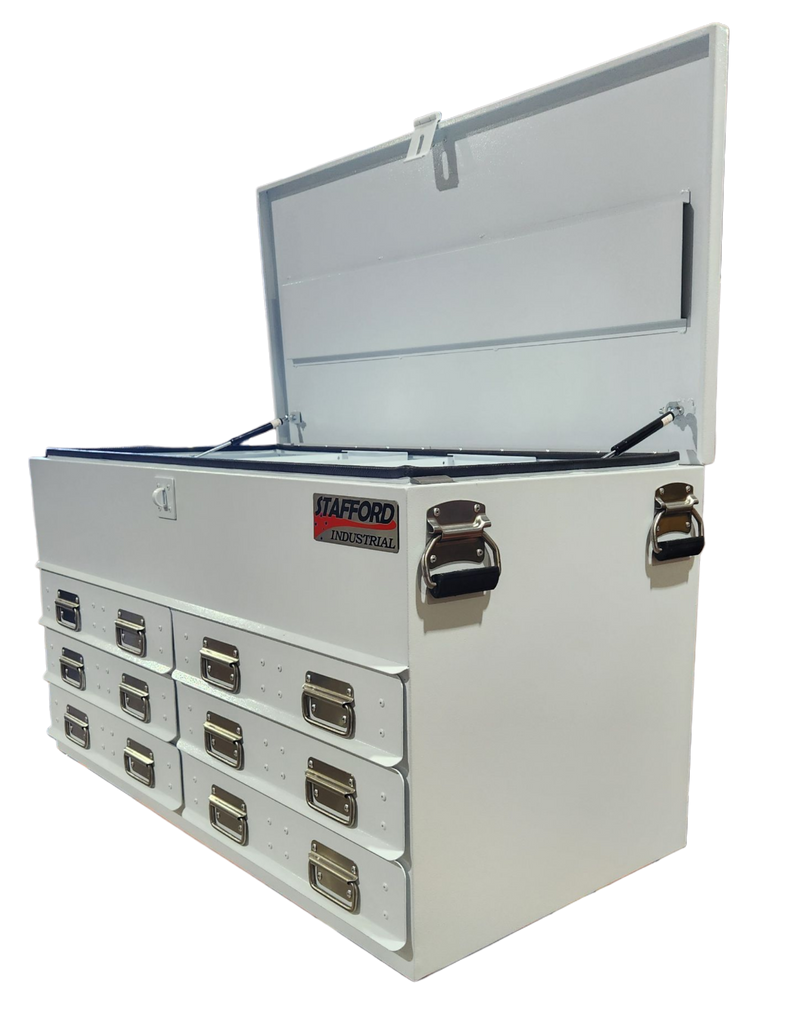 STAFFORD INDUSTRIAL WHITE 1100MM 6 DRAWER UTE BOX