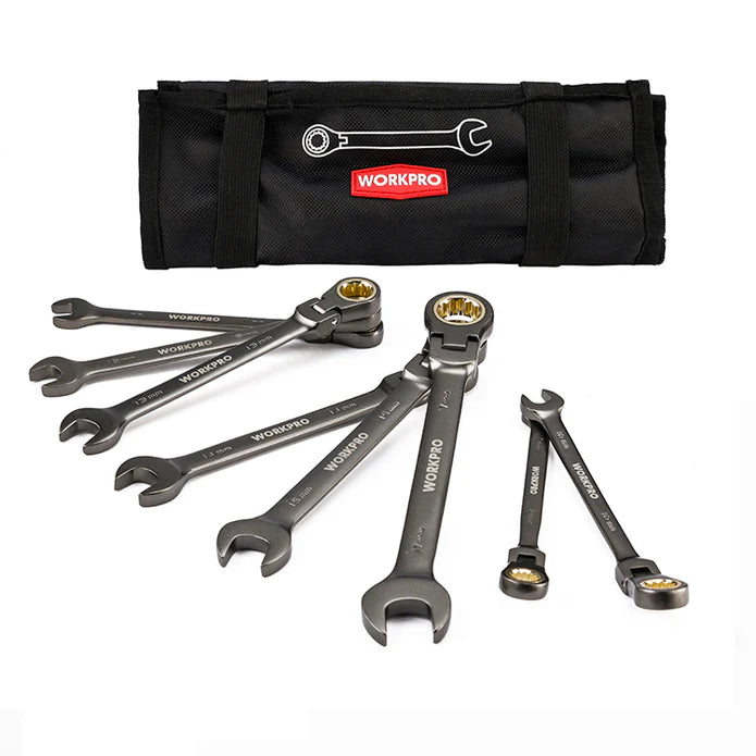 WORKPRO FLEX RATCHET SPANNER SET