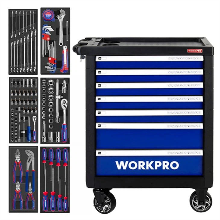 WORKPRO 193PC CABINET TOOL SETS-BMC TRAY