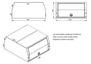 STAFFORD INDUSTRIAL UTE CANOPY 1600MM X 1780MM X 860MM ALU FLAT 2 DOOR
