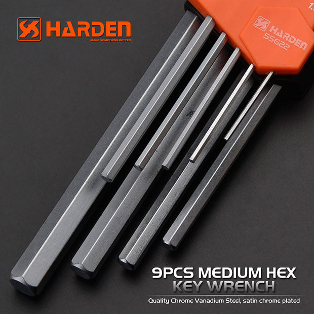 HARDEN 9 PCE LONG HEX KEY WRENCH