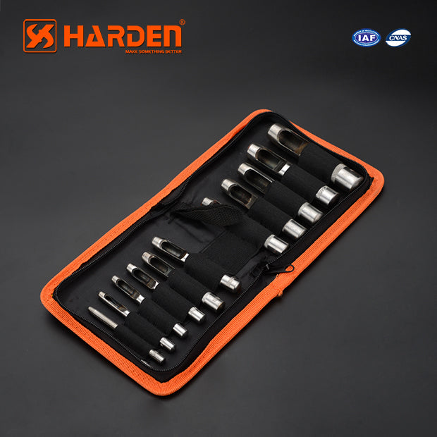 HARDEN 3-16MM 12PCE HOLLOW PUNCH SET