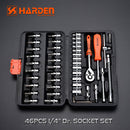 HARDEN 46Pcs 1/4 " Dr. SOCKET SET