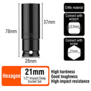HARDEN 10PC 1/2"IMPACT SOCKET SET MET LONG