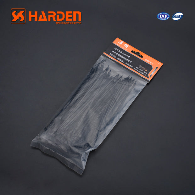HARDEN 150MM/100PC 100 x 2.5MM CABLE TIE BLACK