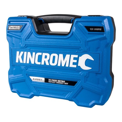 KINCROME Standard & Deep Impact Socket Set 30 Piece 1/2" Drive - Metric