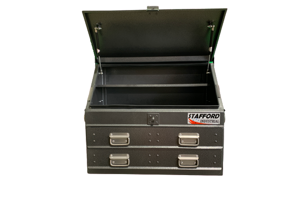 STAFFORD INDUSTRIAL TC700 SERIES 2 DRAWER ANGLE BLACK TOOL BOX