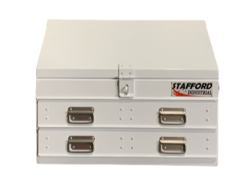 STAFFORD INDUSTRIAL TC700 SERIES 2 DRAWER ANGLE WHITE TOOL BOX