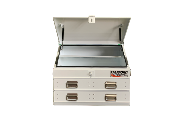 STAFFORD INDUSTRIAL TC700 SERIES 2 DRAWER ANGLE WHITE TOOL BOX