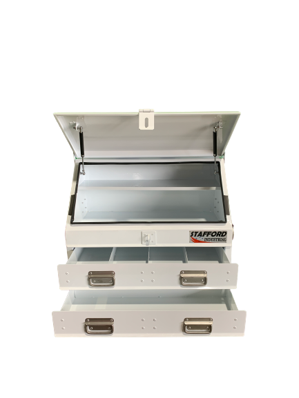 STAFFORD INDUSTRIAL TC700 SERIES 2 DRAWER ANGLE WHITE TOOL BOX