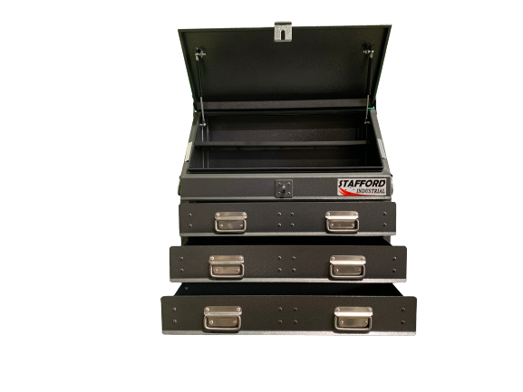 STAFFORD INDUSTRIAL TC700 SERIES 3 DRAWER ANGLE BLACK TOOL BOX