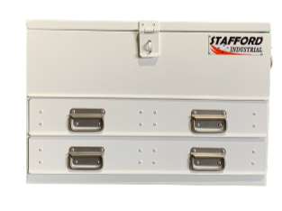 STAFFORD INDUSTRIAL TC700 SERIES 2 DRAWER WHITE FLAT TOP TOOL BOX
