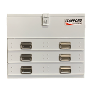 STAFFORD INDUSTRIAL TC700 SERIES 3 DRAWER WHITE FLAT TOP TOOL BOX