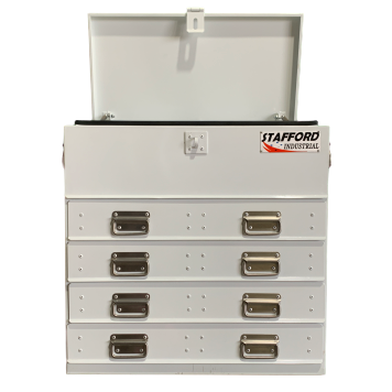 STAFFORD INDUSTRIAL TC700 SERIES 4 DRAWER WHITE FLAT TOP TOOL BOX